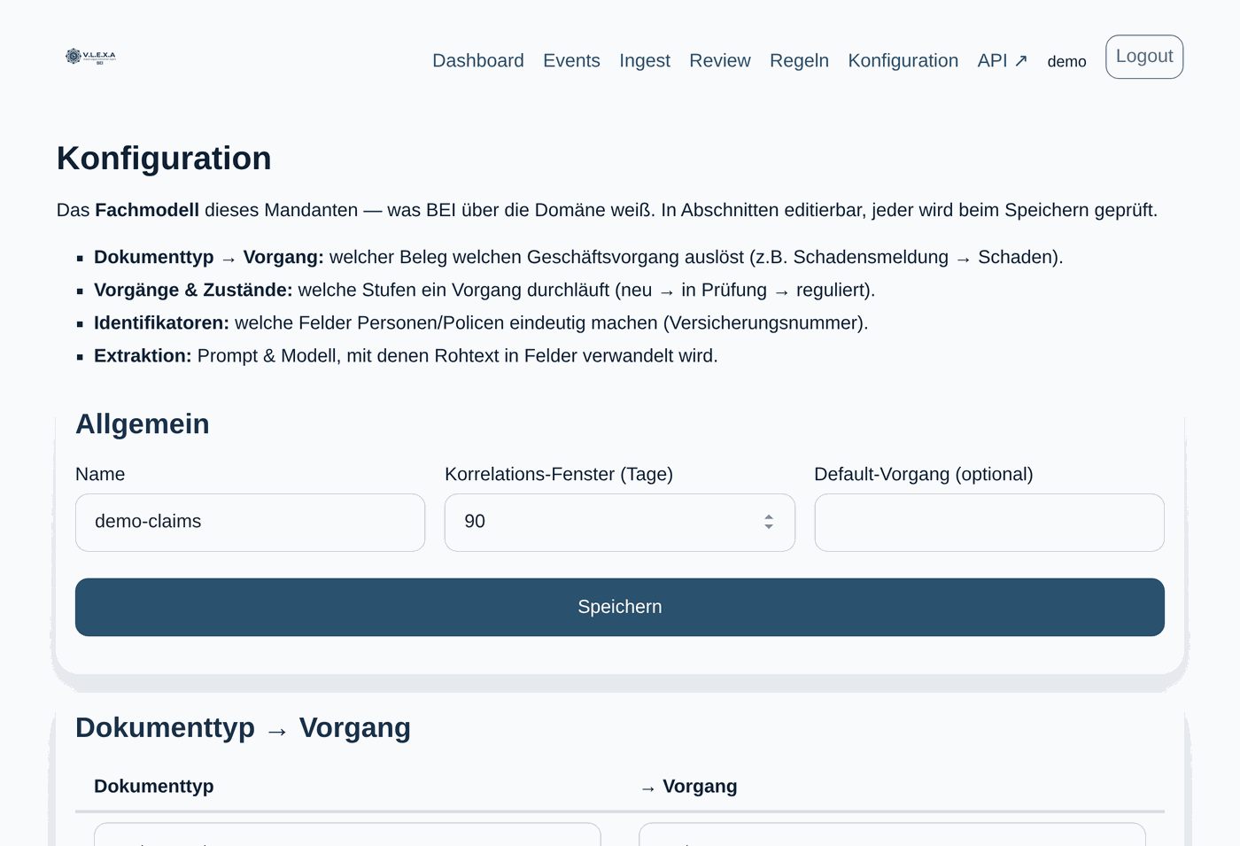V.L.E.X.A BEI Konfiguration